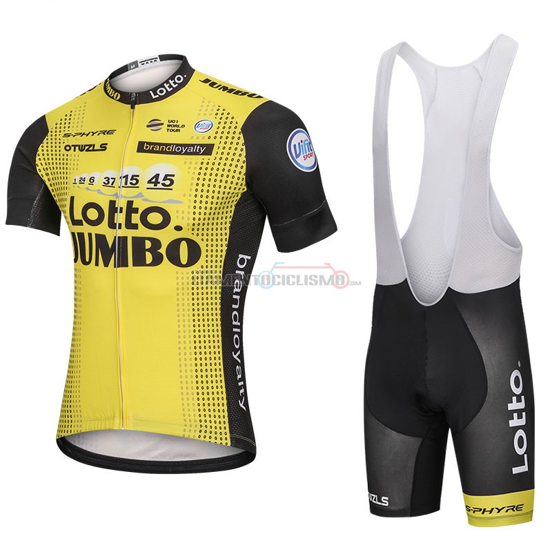 Abbigliamento Ciclismo Lotto Nl Jumbo Manica Corta Giallo